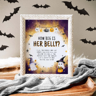 Affiche Halloween Baby shower Quelle est la taille de son 
