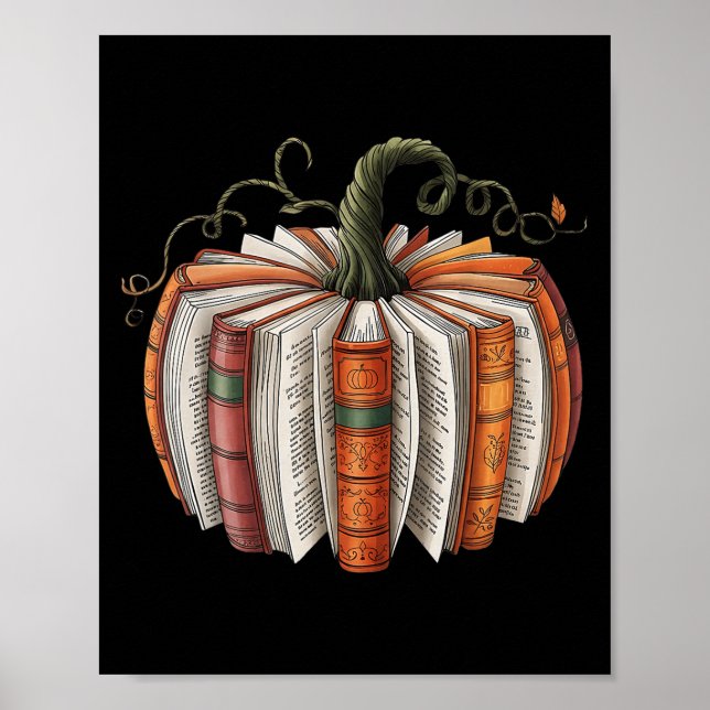 Affiche Halloween Bibliothèques enseignants Automne Livre  (Devant)