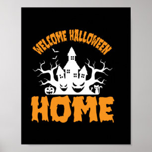 Affiche Halloween Bienvenue Halloween Accueil Anniversaire