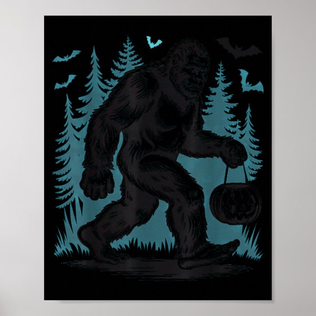 Affiche Halloween Bigfoot Pumpkin  (Devant)