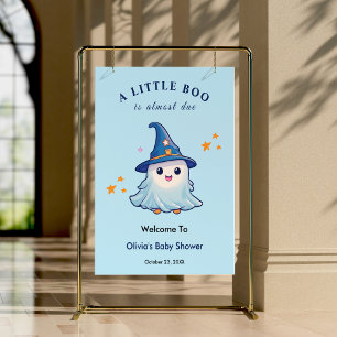 Affiche Halloween Bleu Un Petit Baby shower Boite Accueil