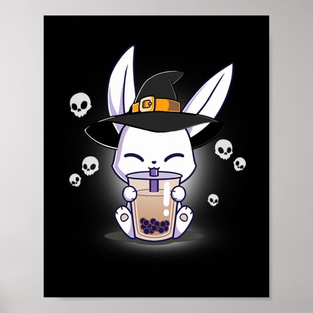 Affiche Halloween Bo Bunny Kawaii Anime Witch Bunny Bo (Devant)