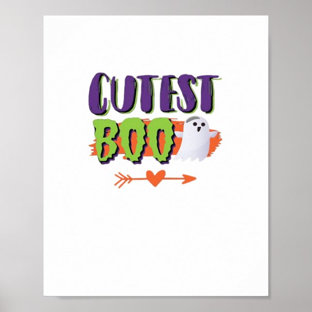 Affiche Halloween Boo Cutest Funny Décontracté (Devant)
