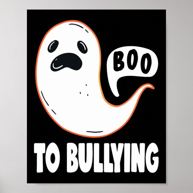 Affiche Halloween Boo To Bulling Stop Bulling Unity Day (Devant)