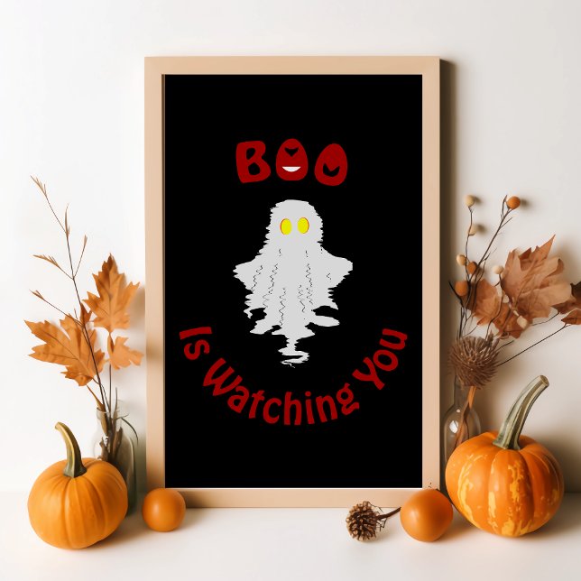Affiche Halloween | Boo vous regarde (Créateur téléchargé)