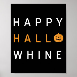 Affiche Halloween branché Happy Hello Whine