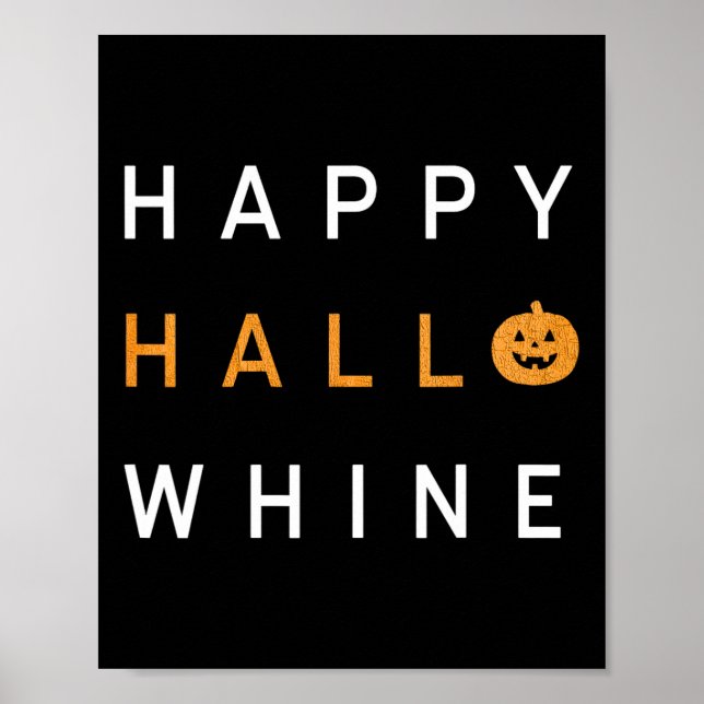 Affiche Halloween branché Happy Hello Whine (Devant)