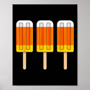 Affiche Halloween Candy Corn Fun Glace Crème Popsicles