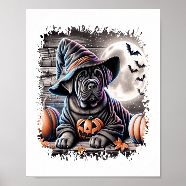 Affiche Halloween Canne Corso Dog (Devant)