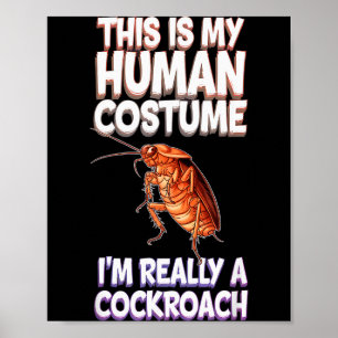 Affiche Halloween Ceci est mon costume humain Je suis vrai
