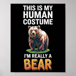 Affiche Halloween C'est mon costume humain Je suis vraimen