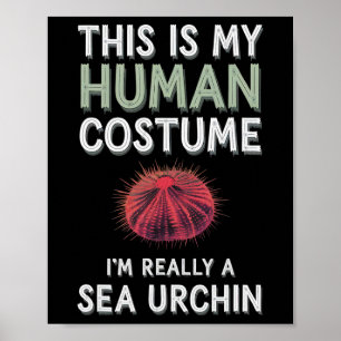 Affiche Halloween C'est mon costume humain Je suis vraimen