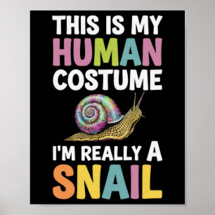 Affiche Halloween C'Est Mon Costume Humain Je suis Vraimen