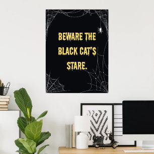 Affiche Halloween Chat Moderne