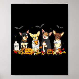 Affiche Halloween Chihuahua Fantôme Soky Amoureux de Chihu