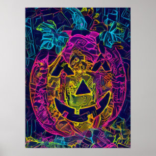 Affiche Halloween citrouille A.I. photo fun
