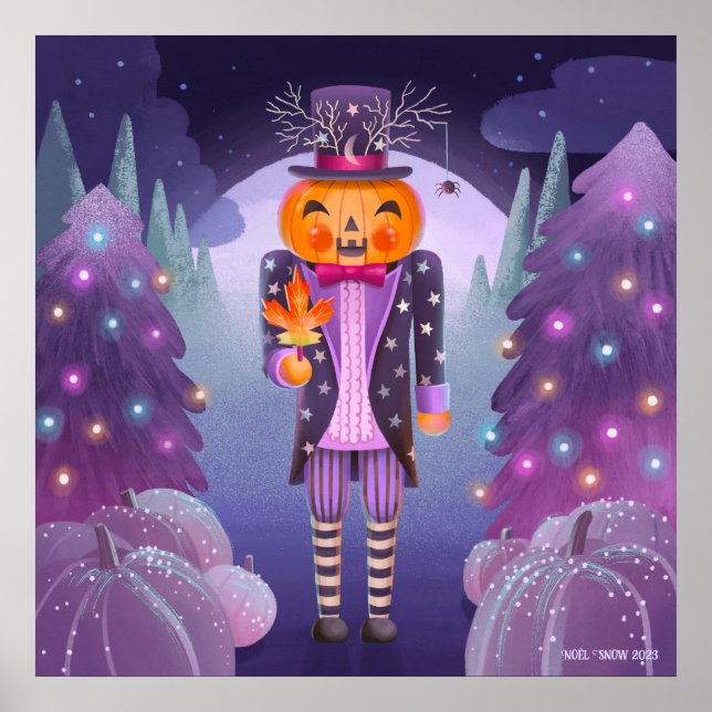 Affiche Halloween Citrouille Nutcracker Art Imprimer (Devant)