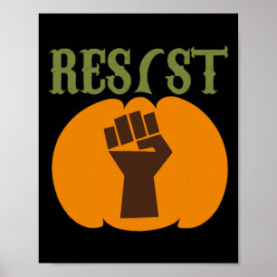 Affiche Halloween Citrouille Résister Hommes politiques Fe