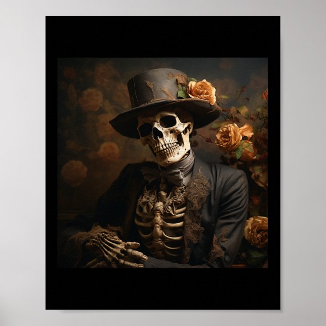 Affiche Halloween Citrouille Skeleton Ghosts Spooktacular  (Devant)
