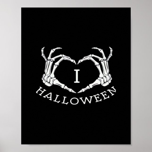 Affiche Halloween! Classique - Skeleton Hands Heart (Devant)