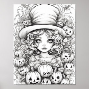 Affiche Halloween Coloration adulte
