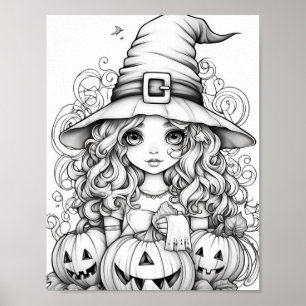 Affiche Halloween Coloration adulte