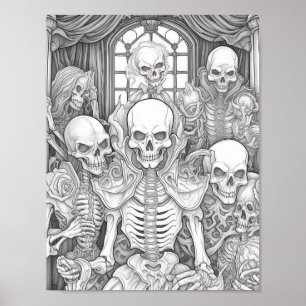 Affiche Halloween Coloration adulte