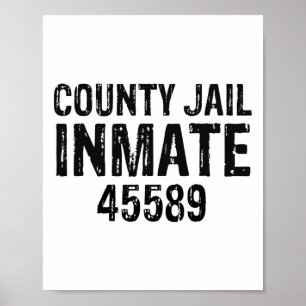 Affiche Halloween Comté Prisonnier Détenu Costume Partie