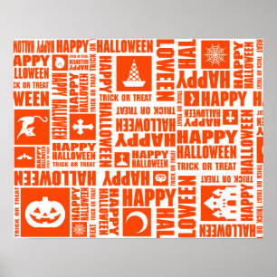 Affiche Halloween Cool Personnalisé Whimsical Typographie