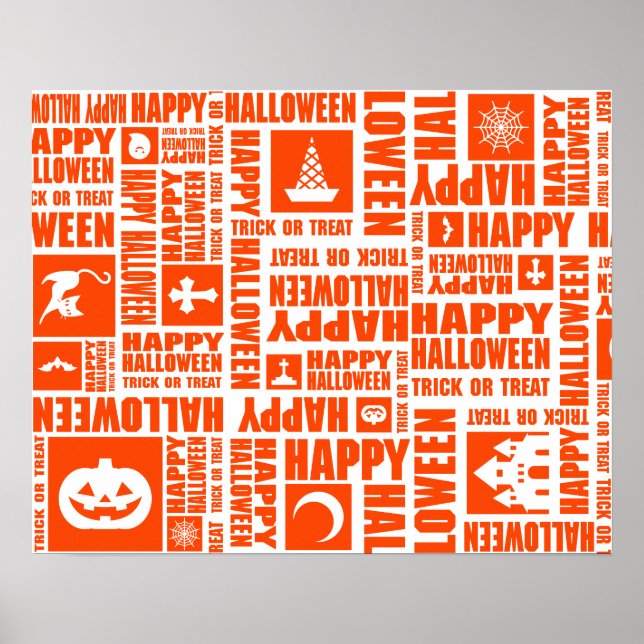 Affiche Halloween Cool Personnalisé Whimsical Typographie  (Devant)