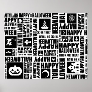 Affiche Halloween Cool Personnalisé Whimsics Typographie N
