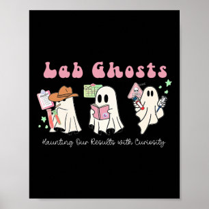 Affiche Halloween Costume Fantôme Enseignant Laboratoire T