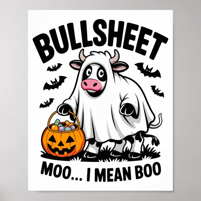 Affiche halloween cow (Devant)