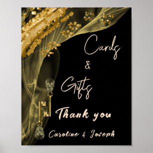 Affiche Halloween Crânes d'or, cartes de Parties scintilla