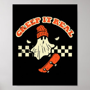 Affiche Halloween Creep It Real Ghost Skin Costume Hommes