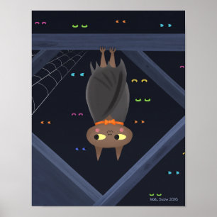 Affiche Halloween Cute Bat Art Imprimer