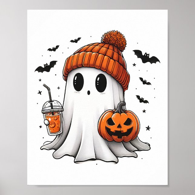 Affiche Halloween Cute Ghost Spice Womens Fall Mer Éffraya (Devant)