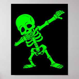 Affiche Halloween Dabbing Skeleton Boys Girls Dab 1