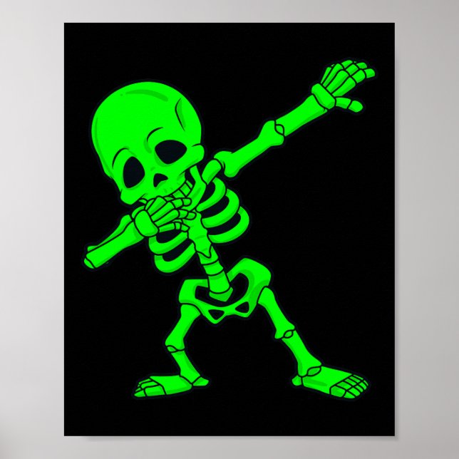 Affiche Halloween Dabbing Skeleton Boys Girls Dab 1 (Devant)