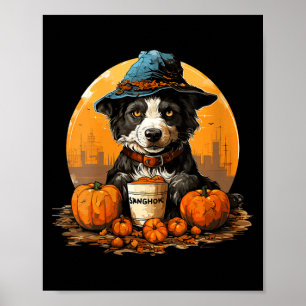 Affiche Halloween de chien pour femmes