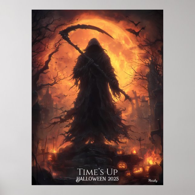 Affiche Halloween de moissonneuse de minuit (Devant)