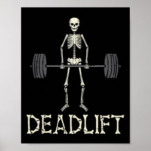 Affiche Halloween Deadlift Skeleton Gym Costume Me