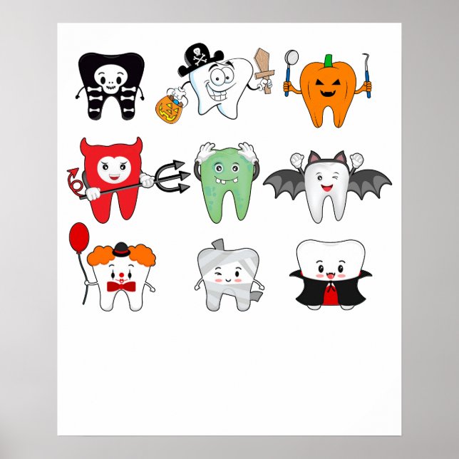 Affiche halloween dentaire (Devant)