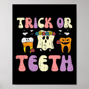 Affiche Halloween Dentiste Tricoter Ou Dents Dentelle Coût