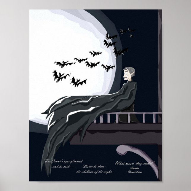 Affiche Halloween Dracula Art Print (Devant)