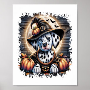 Affiche Halloween du chien dalmate