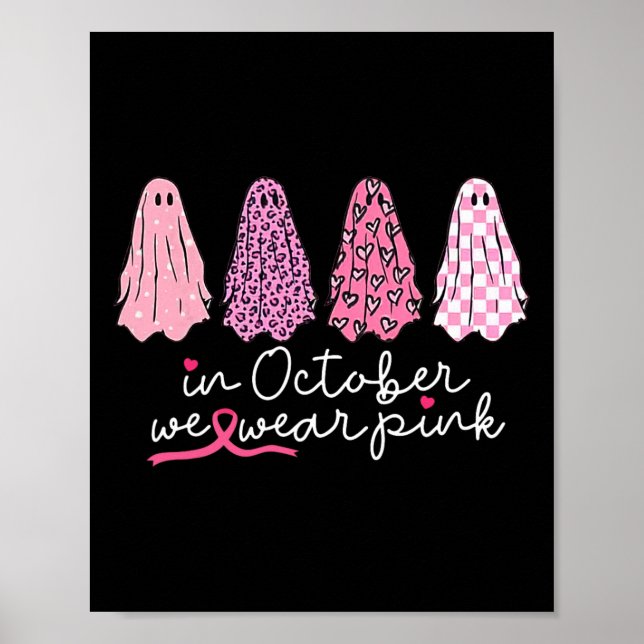 Affiche Halloween du fantôme de l'équipe de soutien au can (Devant)