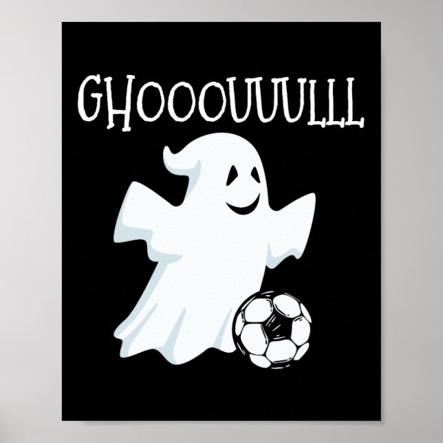 Affiche Halloween du football fantôme (Devant)