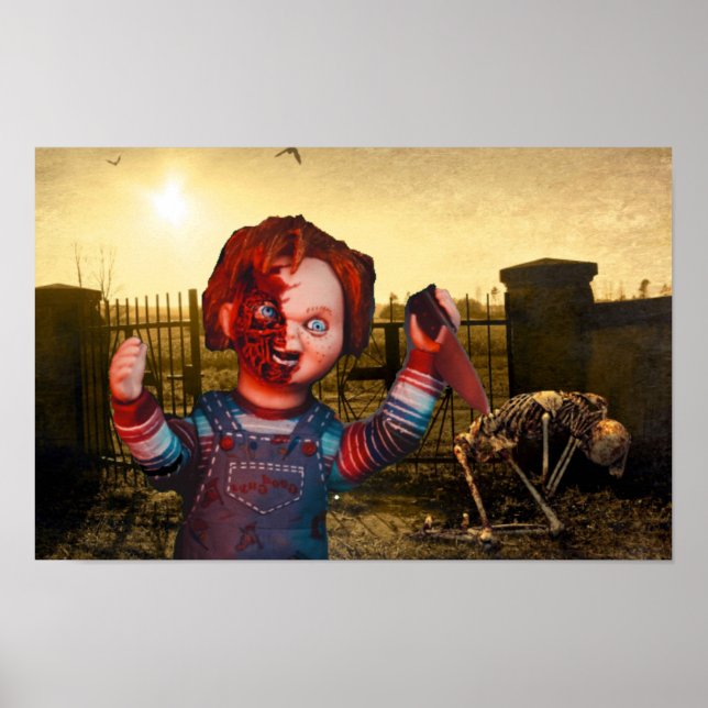 Affiche Halloween effrayant. (Devant)
