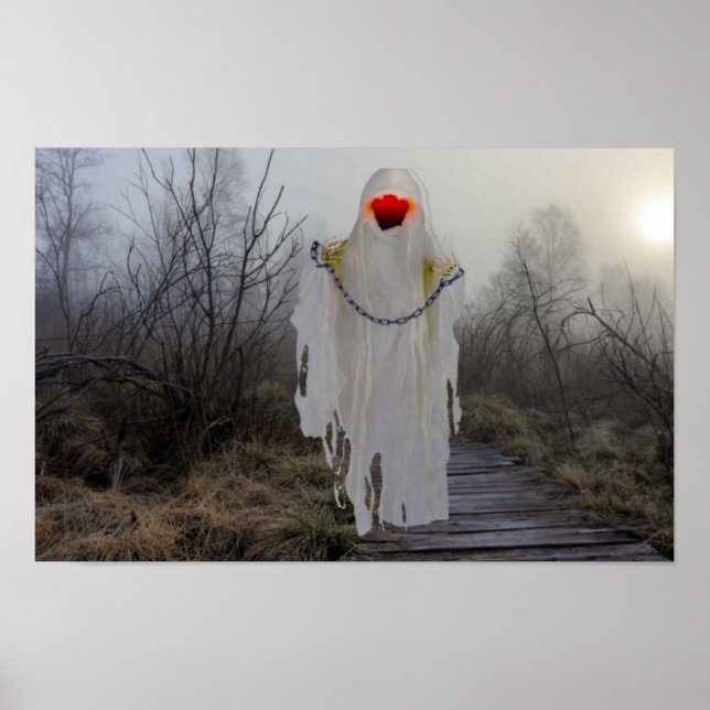 Affiche Halloween effrayant. (Devant)